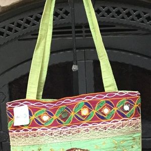 Hand crafted India Boho Tote Style Purse